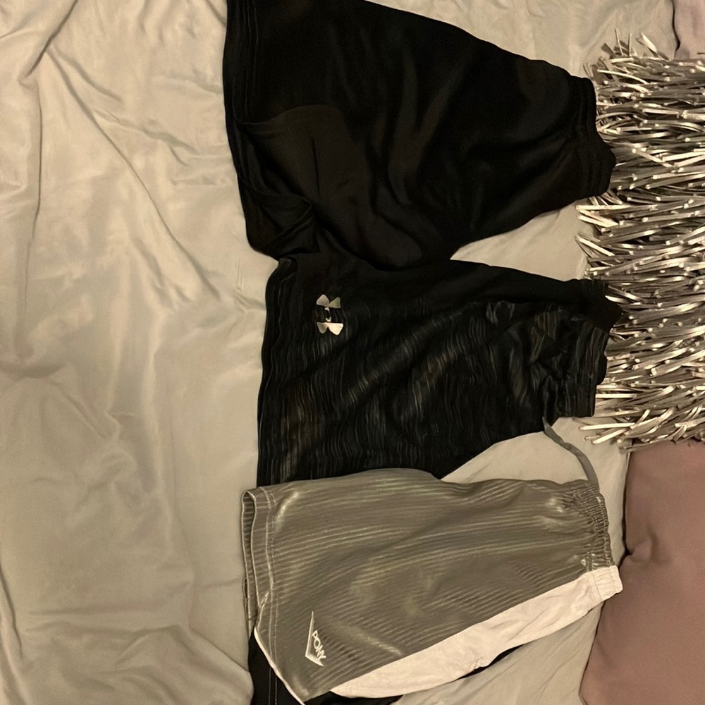 1 pony short 1 underarmour short 1 athletic works shorts
